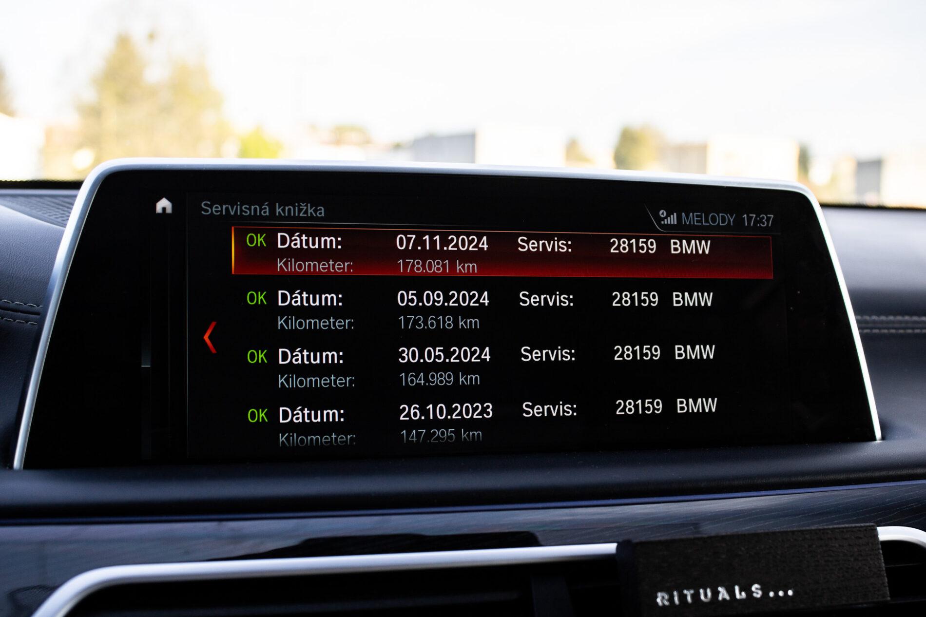 2017 BMW 750d, modrá sedan, 200 307 km