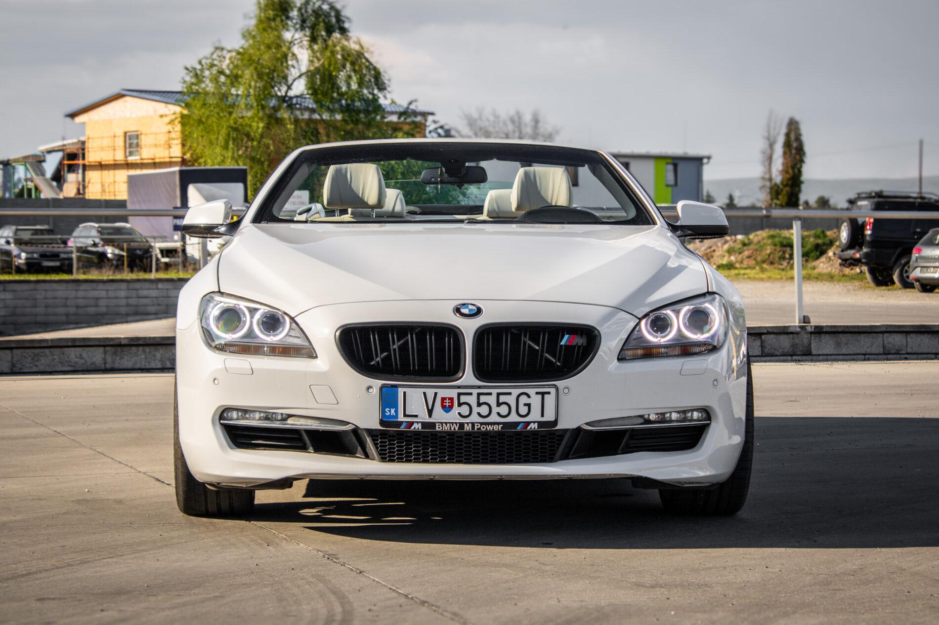 2011 BMW 640i, bílá kabriolet, 177 355 km