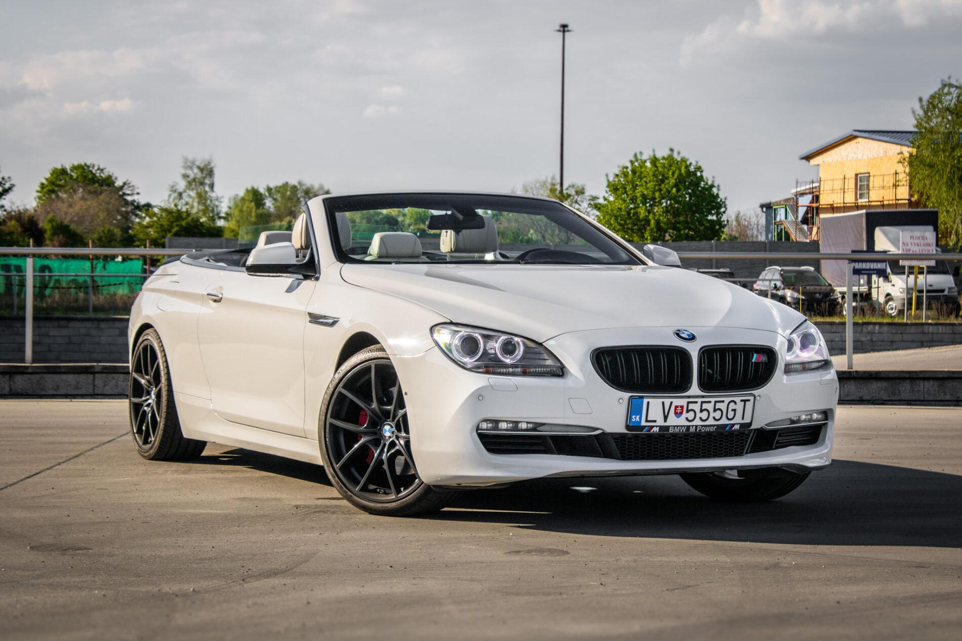 2011 BMW 640i, bílá kabriolet, 177 355 km