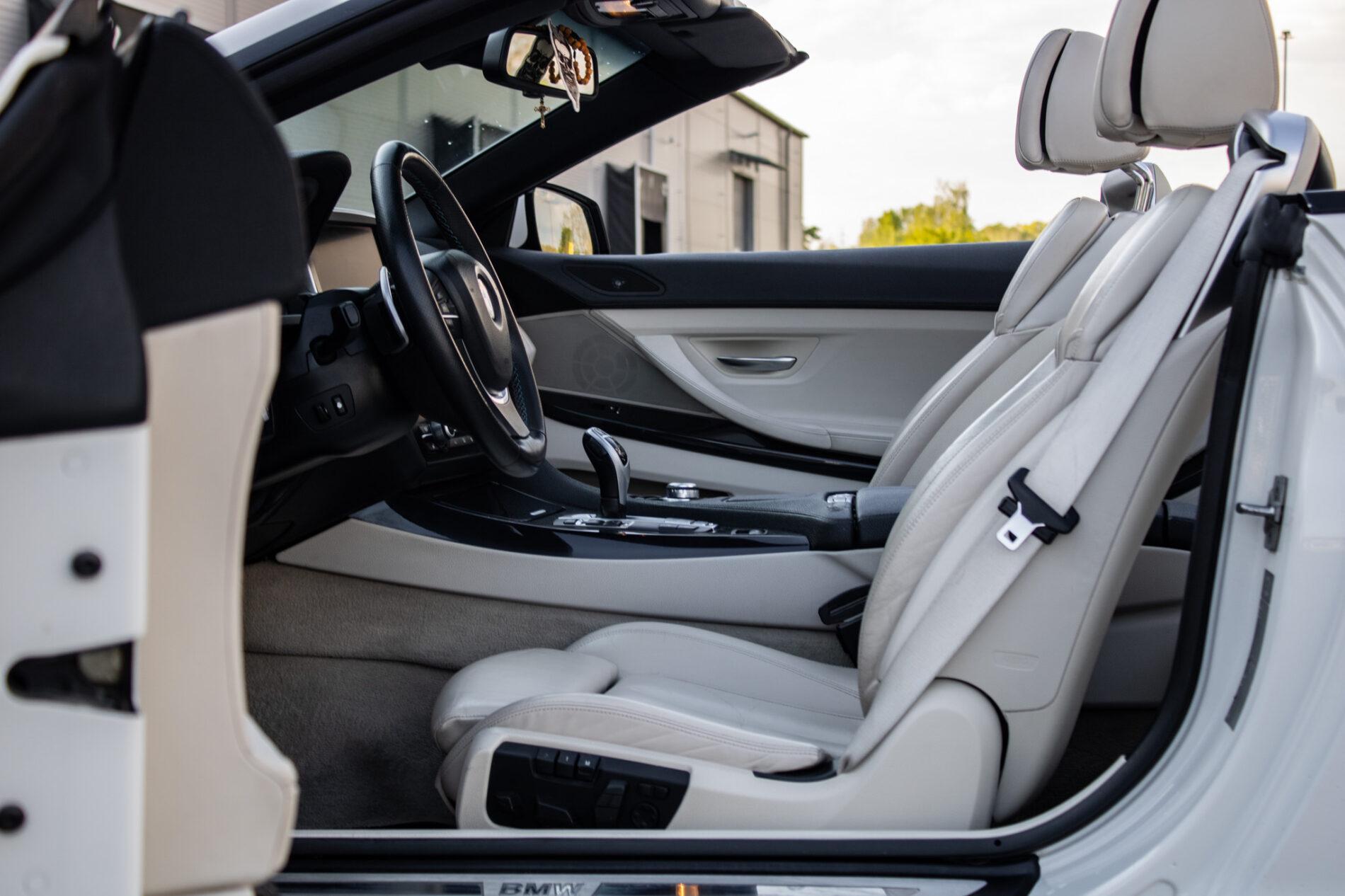 2011 BMW 640i, bílá kabriolet, 177 355 km