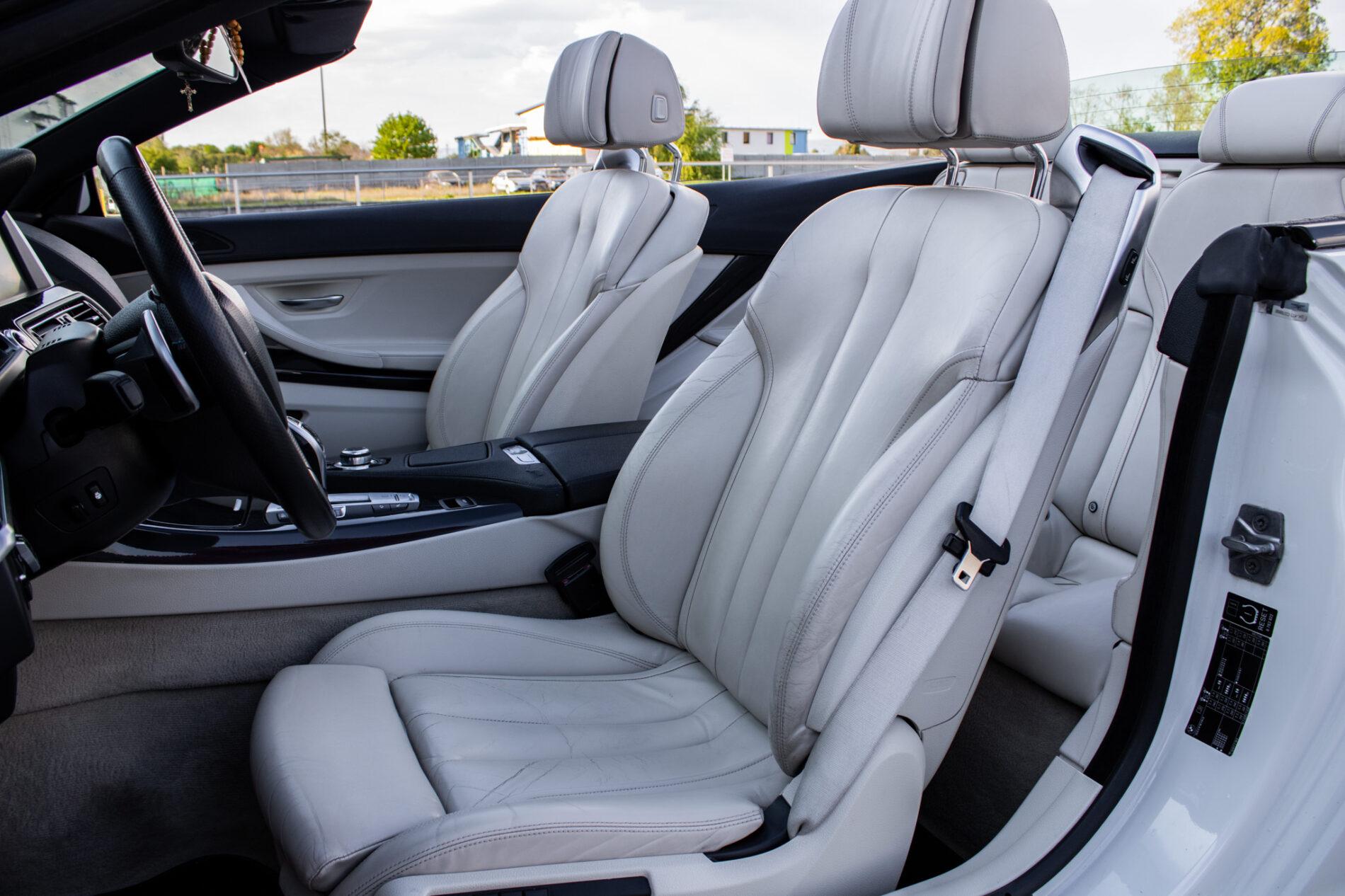 2011 BMW 640i, bílá kabriolet, 177 355 km