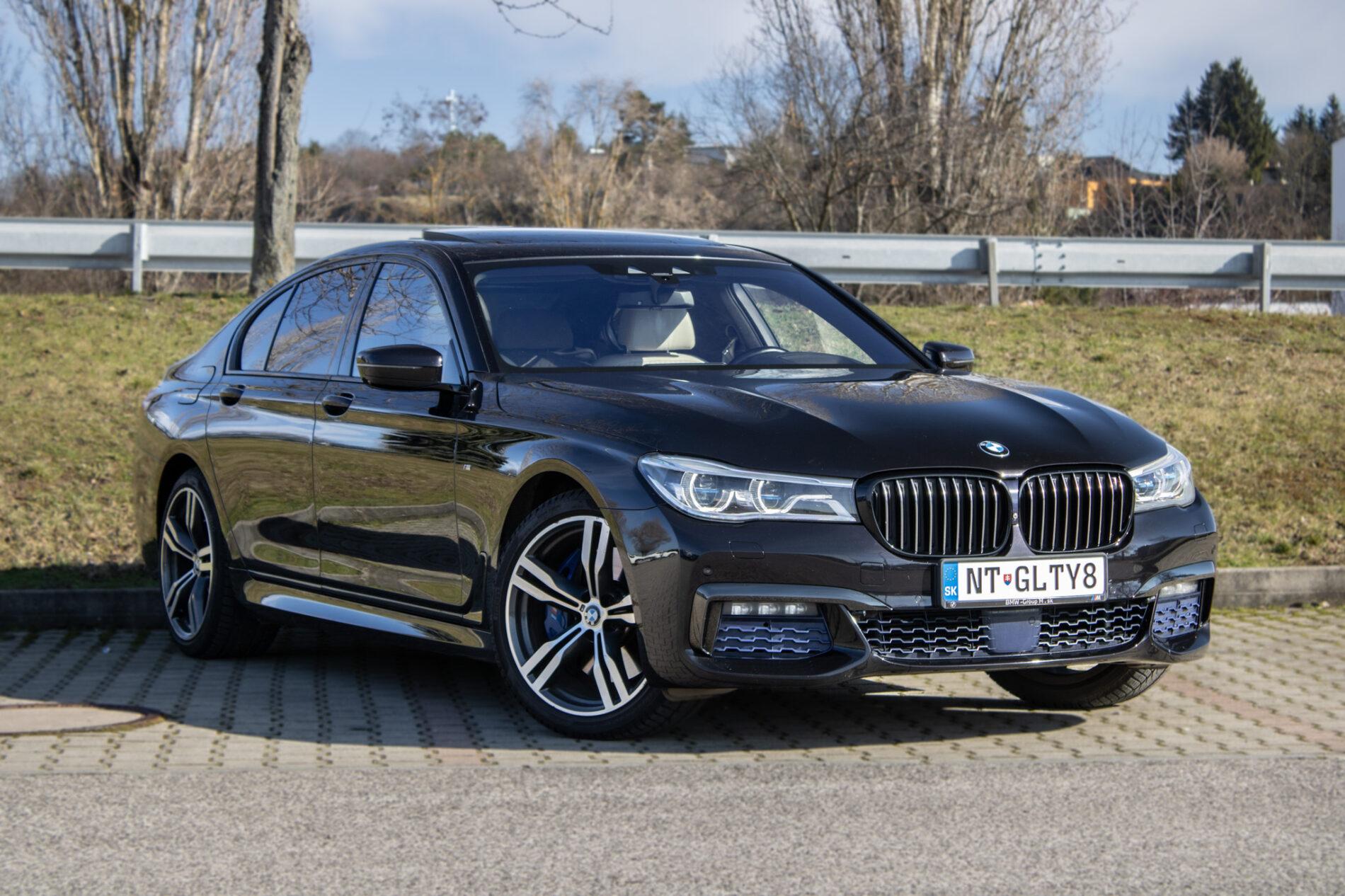 2017 BMW 740d, černá sedan, 137 000 km