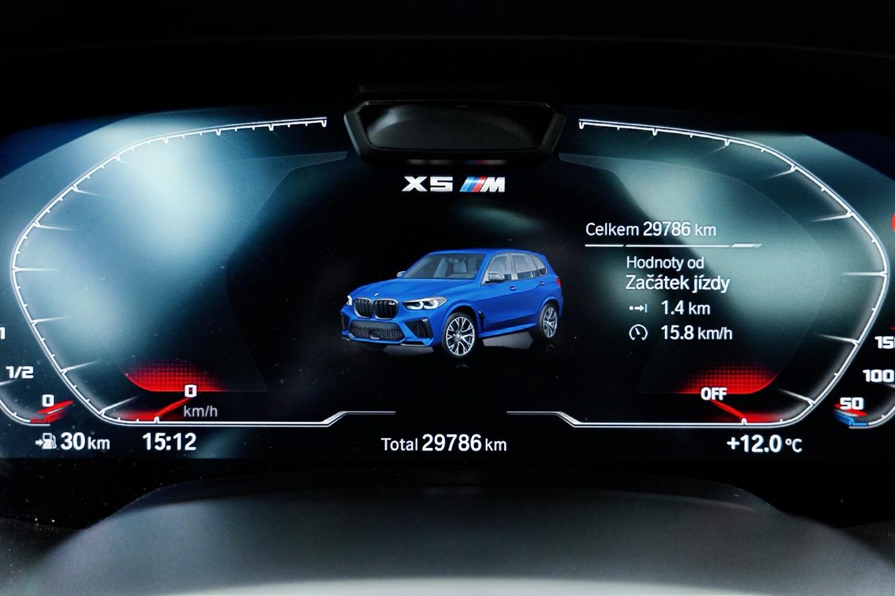 2022 BMW X5 M, tmavě modrá suv, 29 800 km