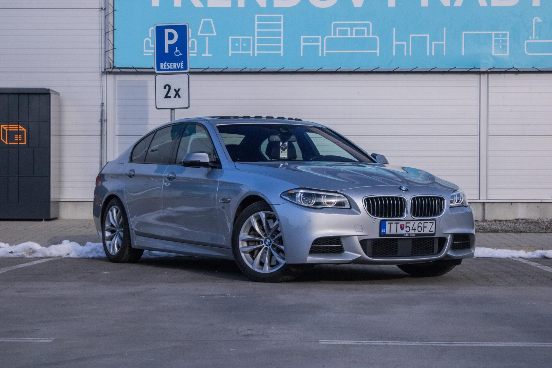 2015 BMW M550d, stříbrná sedan, 198 043 km