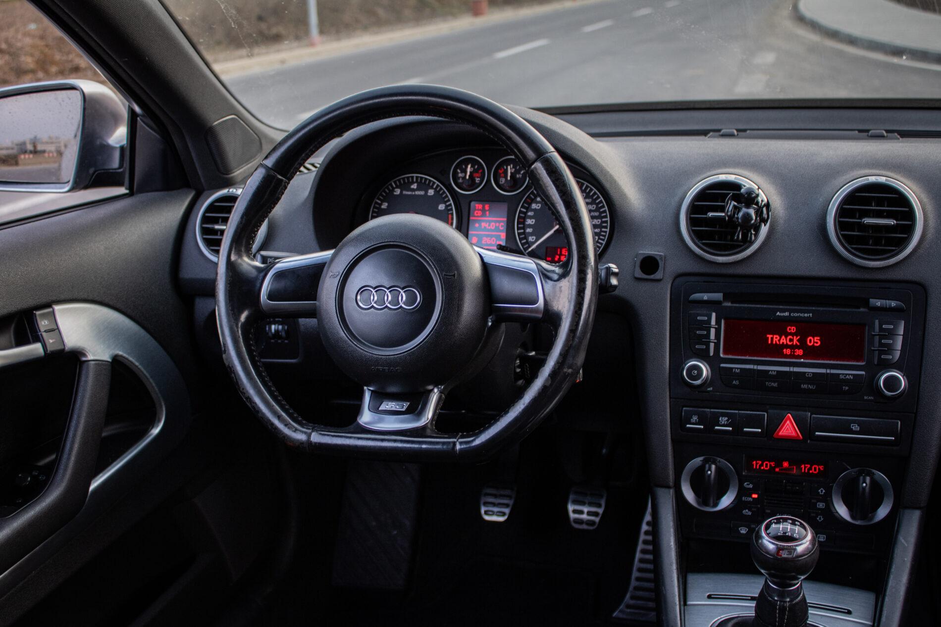 2007 AUDI S3, černá hatchback, 216 735 km