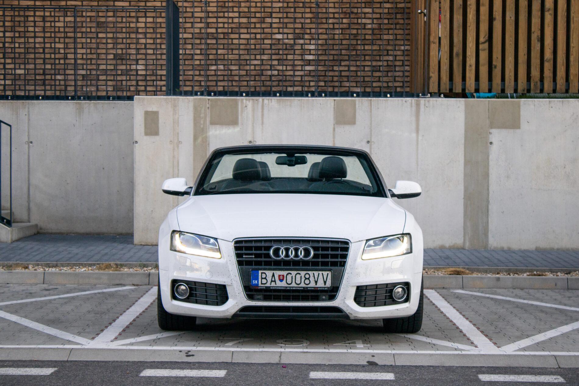 2009 AUDI A5, bílá kabriolet, 123 385 km