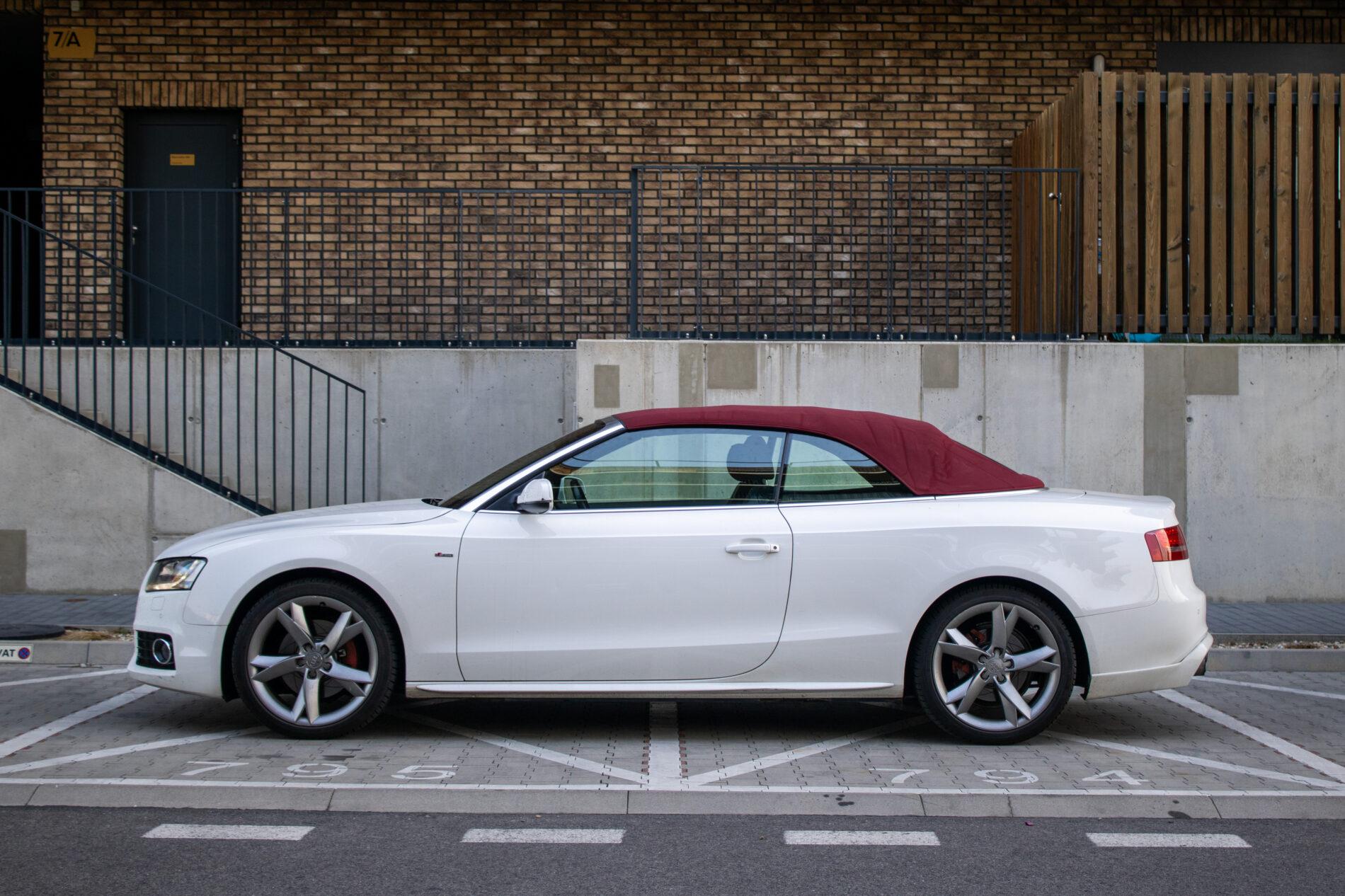 2009 AUDI A5, bílá kabriolet, 123 385 km