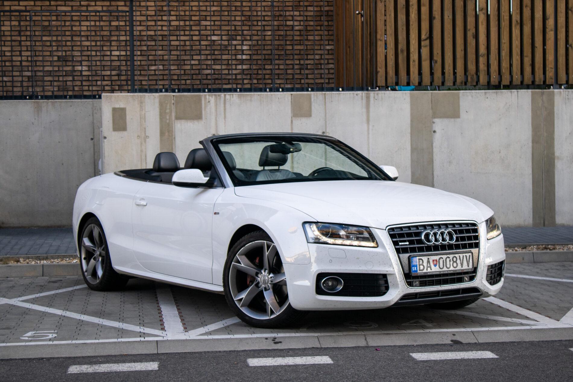 2009 AUDI A5, bílá kabriolet, 123 385 km