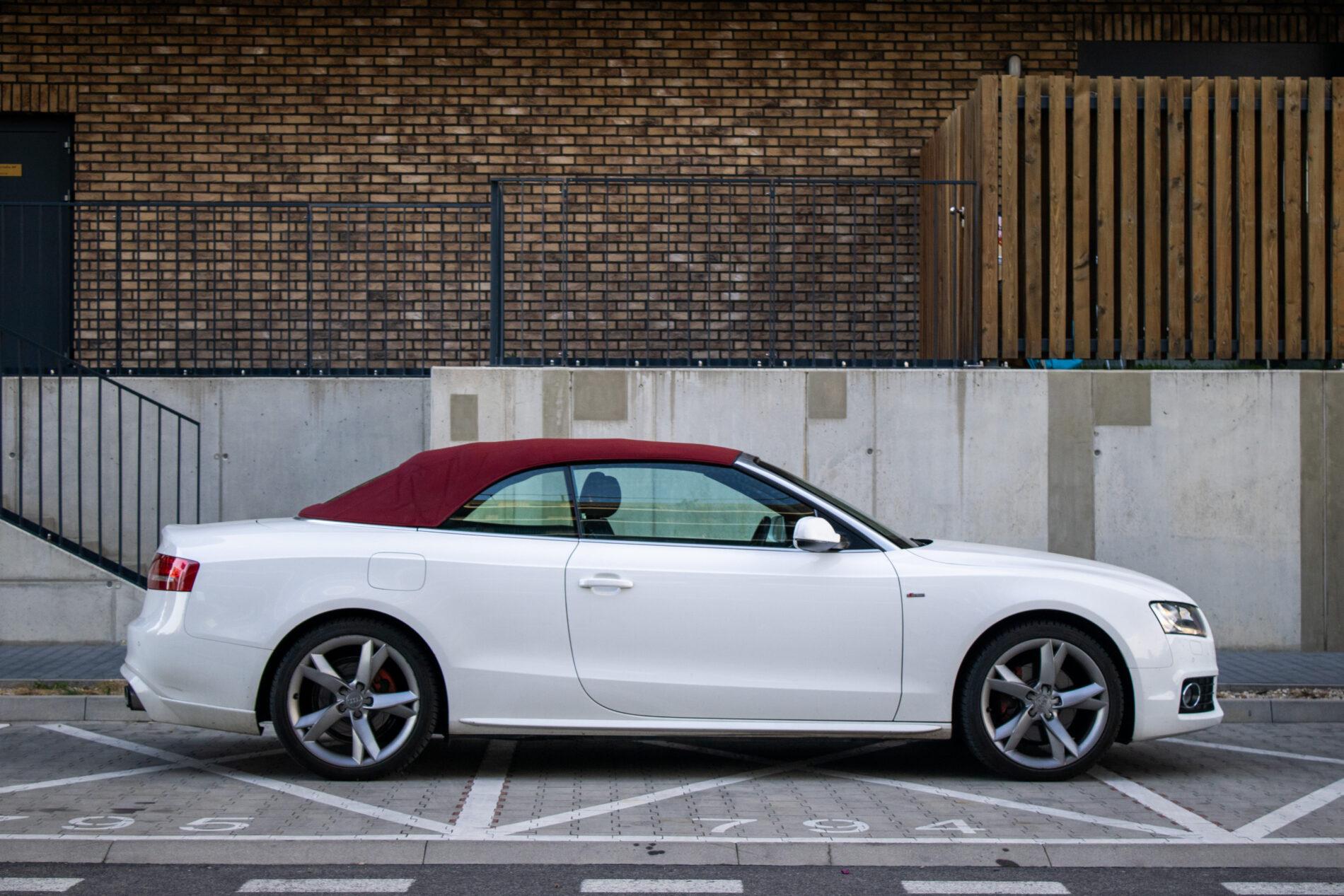 2009 AUDI A5, bílá kabriolet, 123 385 km