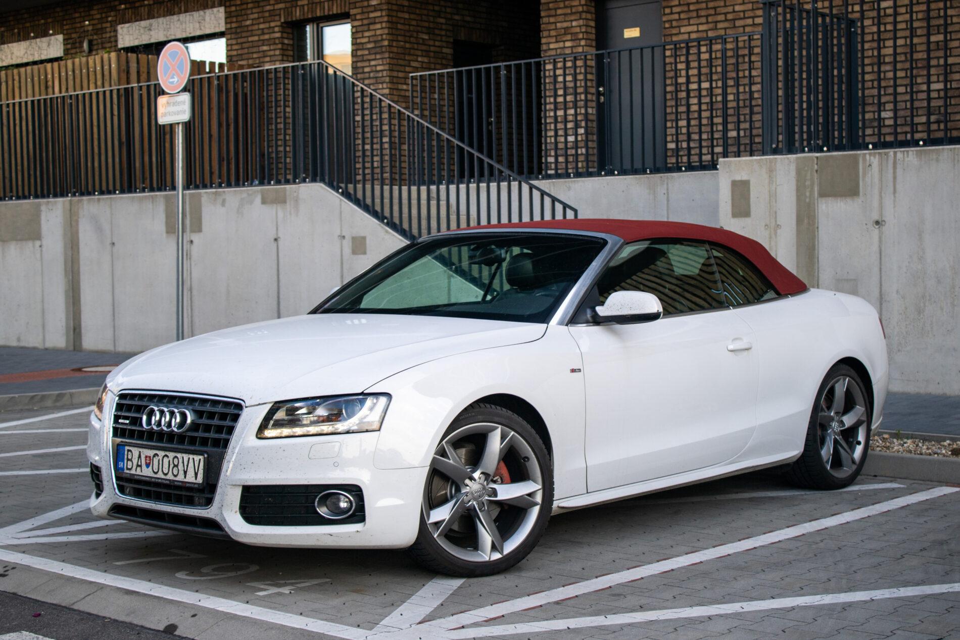 2009 AUDI A5, bílá kabriolet, 123 385 km