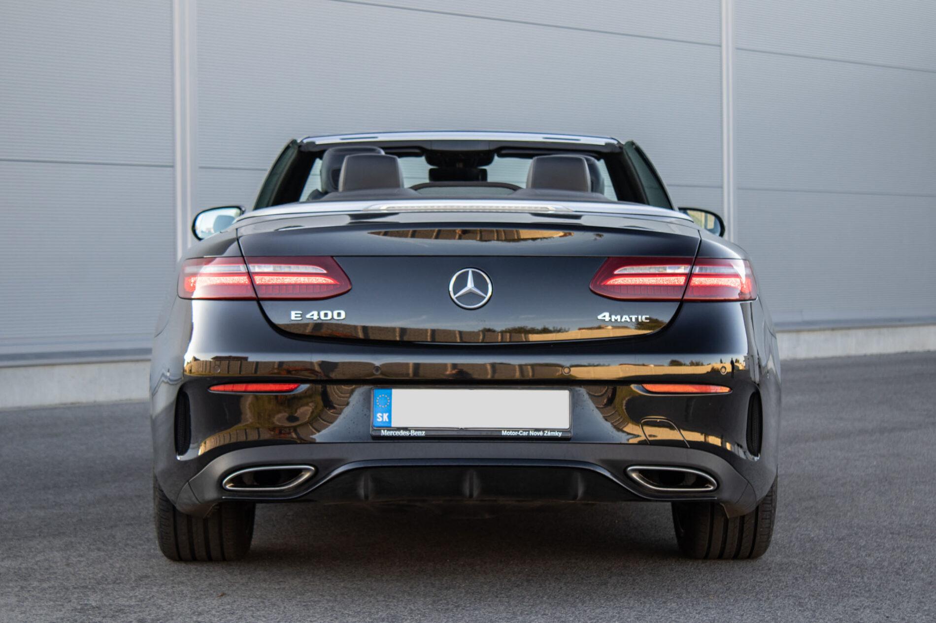 2018 Mercedes-Benz E 400, černá kabriolet, 73 600 km