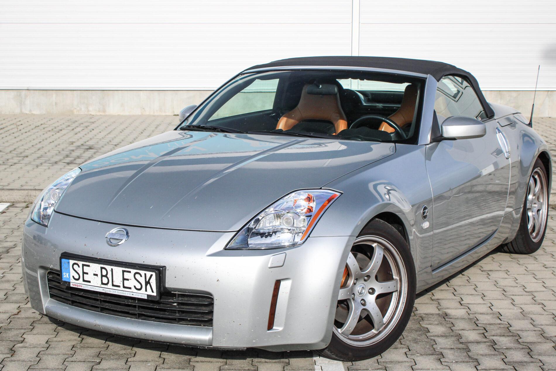 2005 Nissan 350Z, stříbrná kabriolet, 36 427 km
