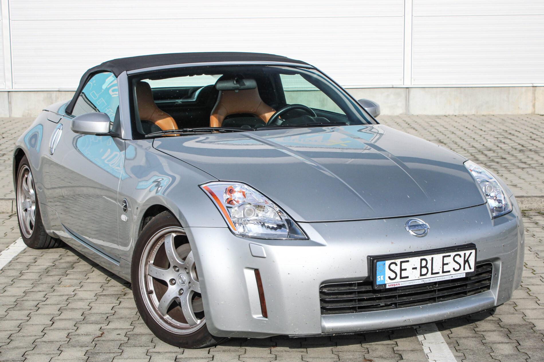 2005 Nissan 350Z, stříbrná kabriolet, 36 427 km
