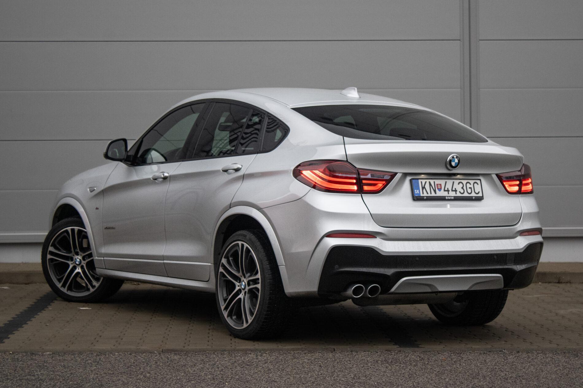 2018 BMW X4 35d, stříbrná suv, 128 717 km