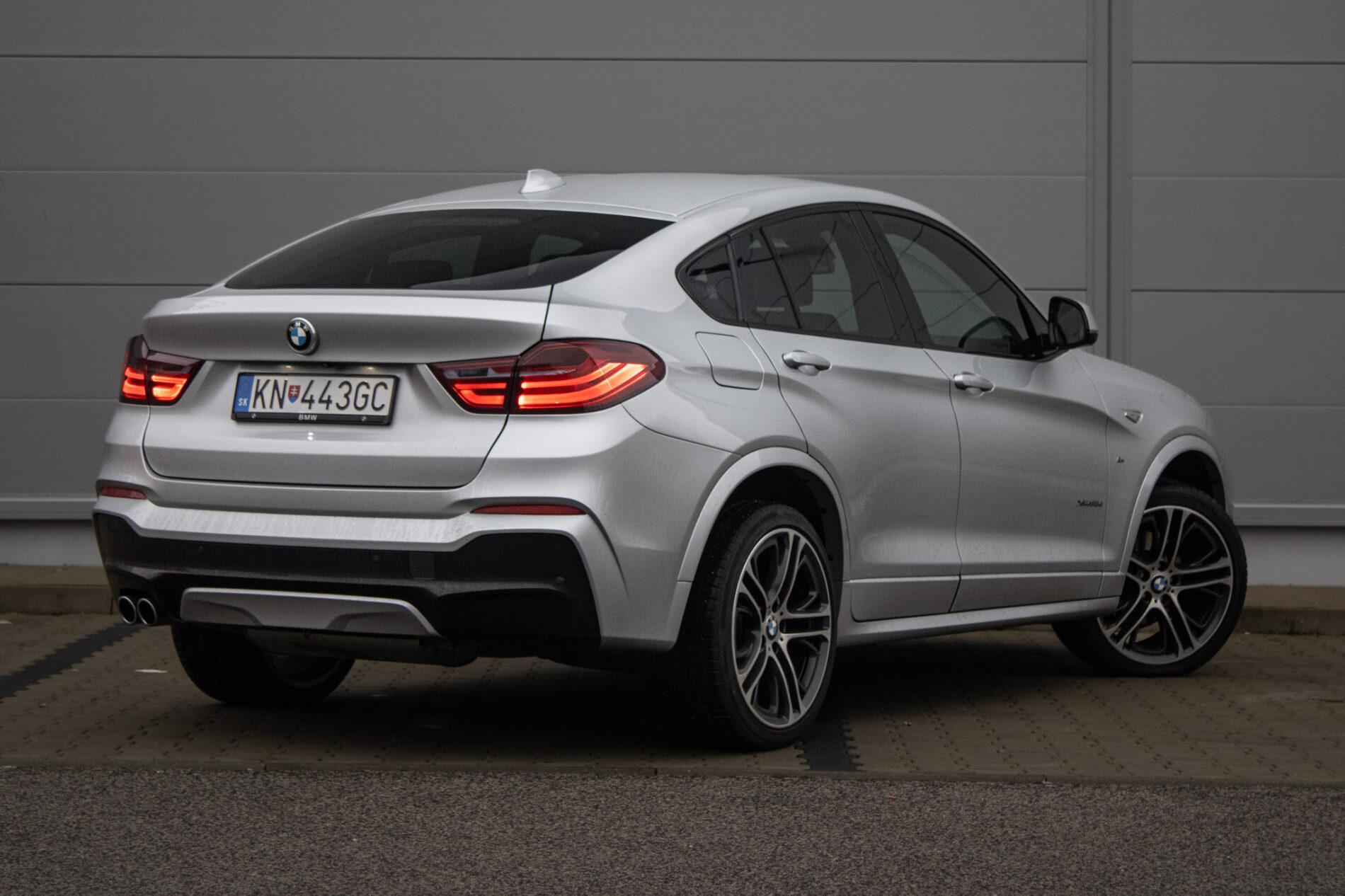 2018 BMW X4 35d, stříbrná suv, 128 717 km