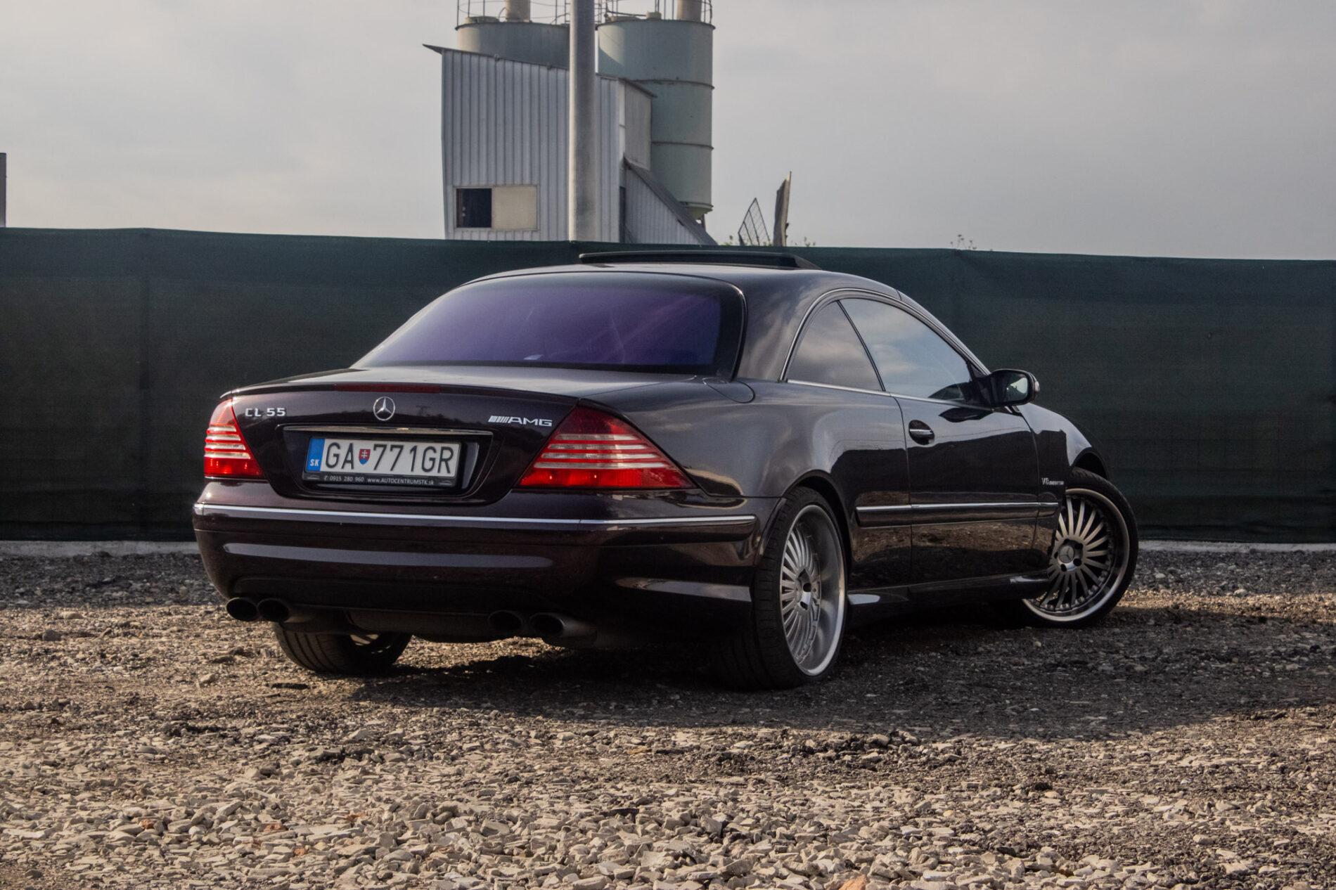 2002 Mercedes-Benz CL 55 AMG, fialová kupé, 127 625 km