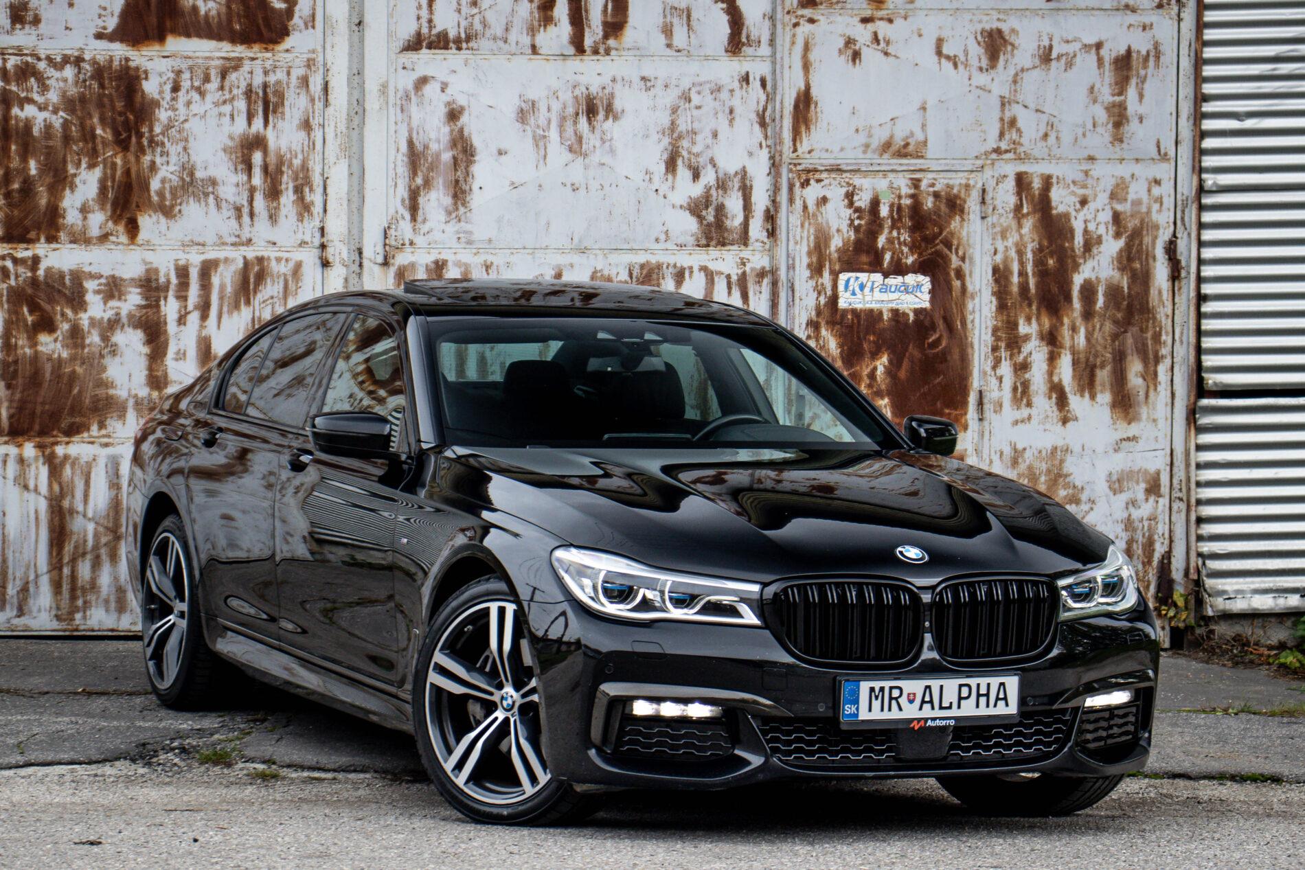 2017 BMW 740d, černá sedan, 160 013 km