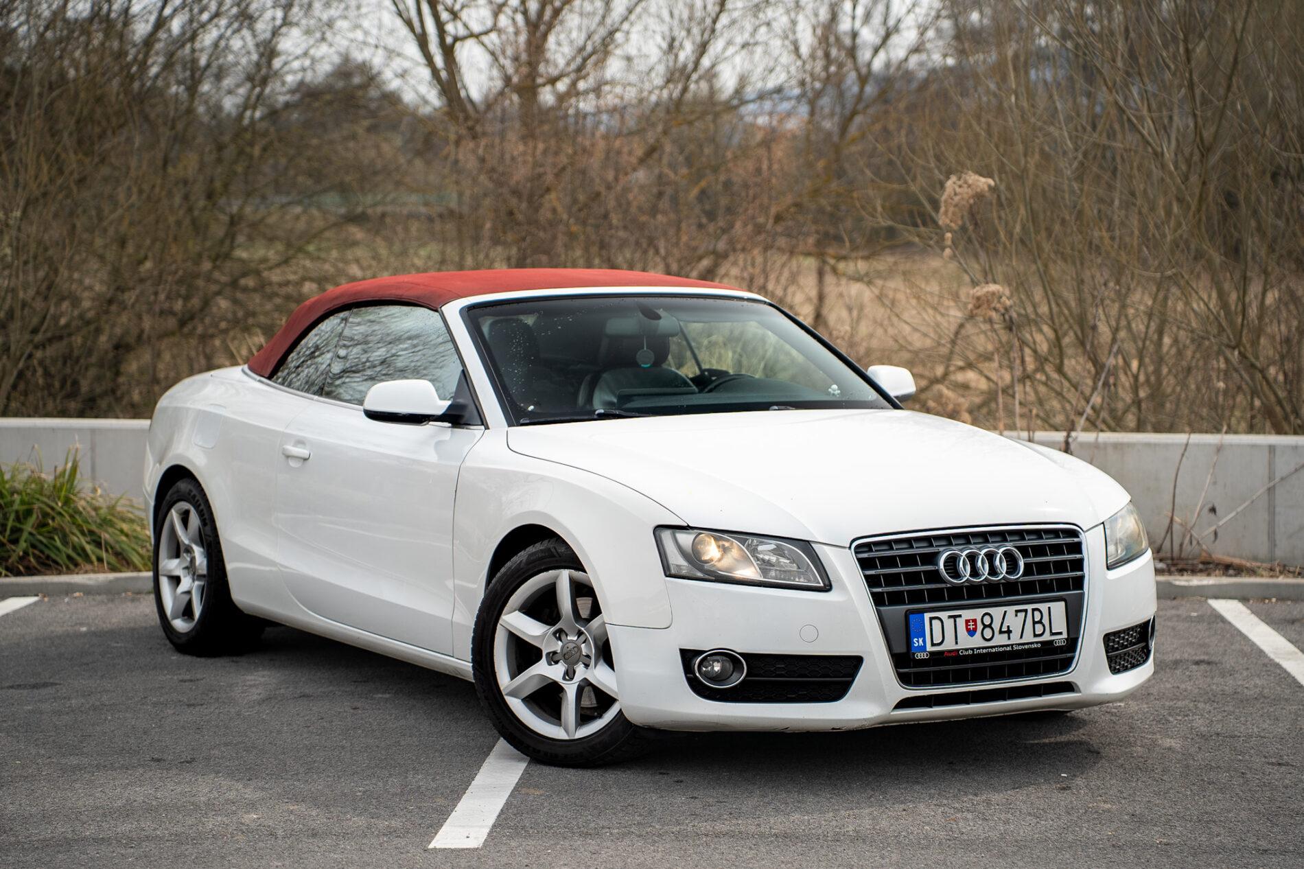 2010 AUDI A5, bílá kabriolet, 357 143 km