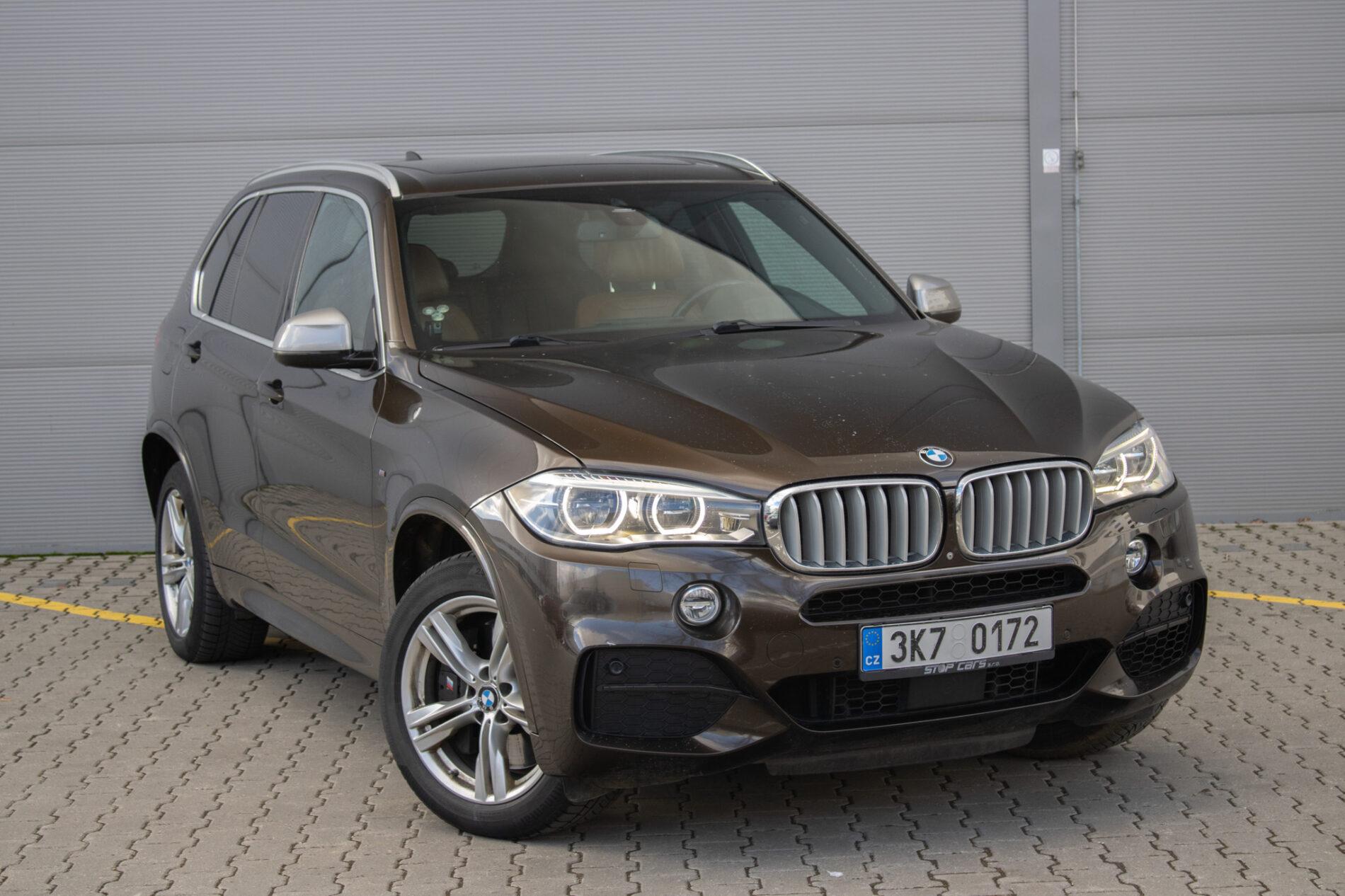 2014 BMW X5 M50d, hnědá suv, 221 000 km
