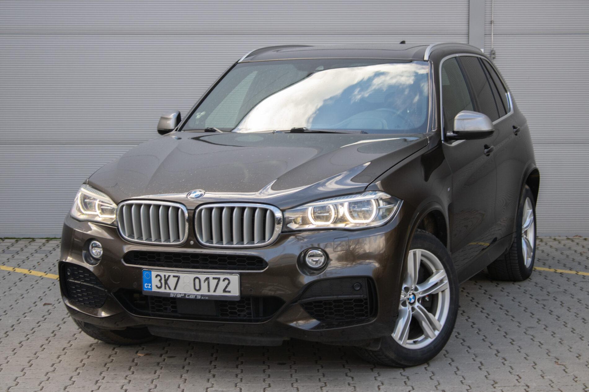 2014 BMW X5 M50d, hnědá suv, 221 000 km